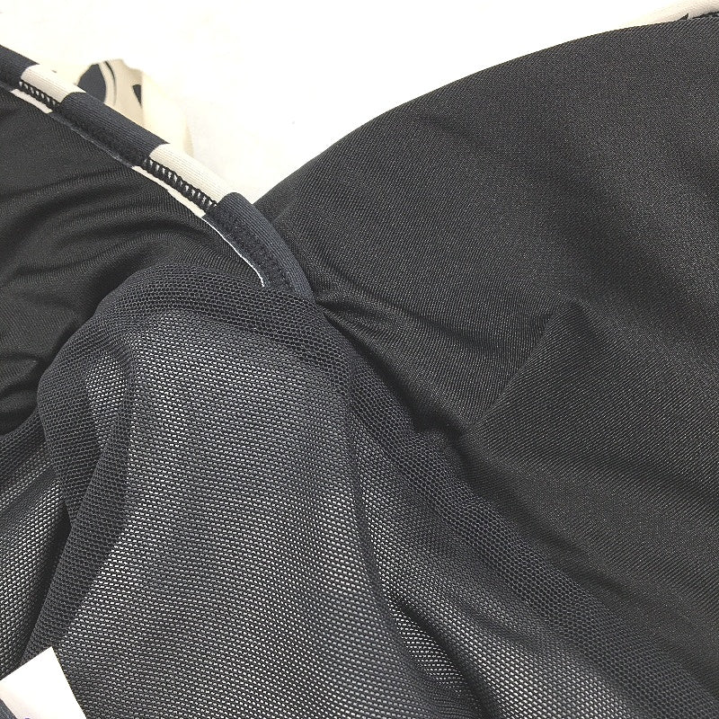 Myer Black & White Patterned Ruffle Padded Swimsuit One-Piece Ladies Size 10