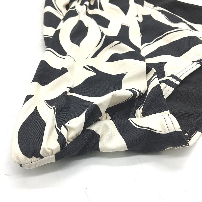 Myer Black & White Patterned Cross Front Brief Bikini Bottom Ladies Size 10