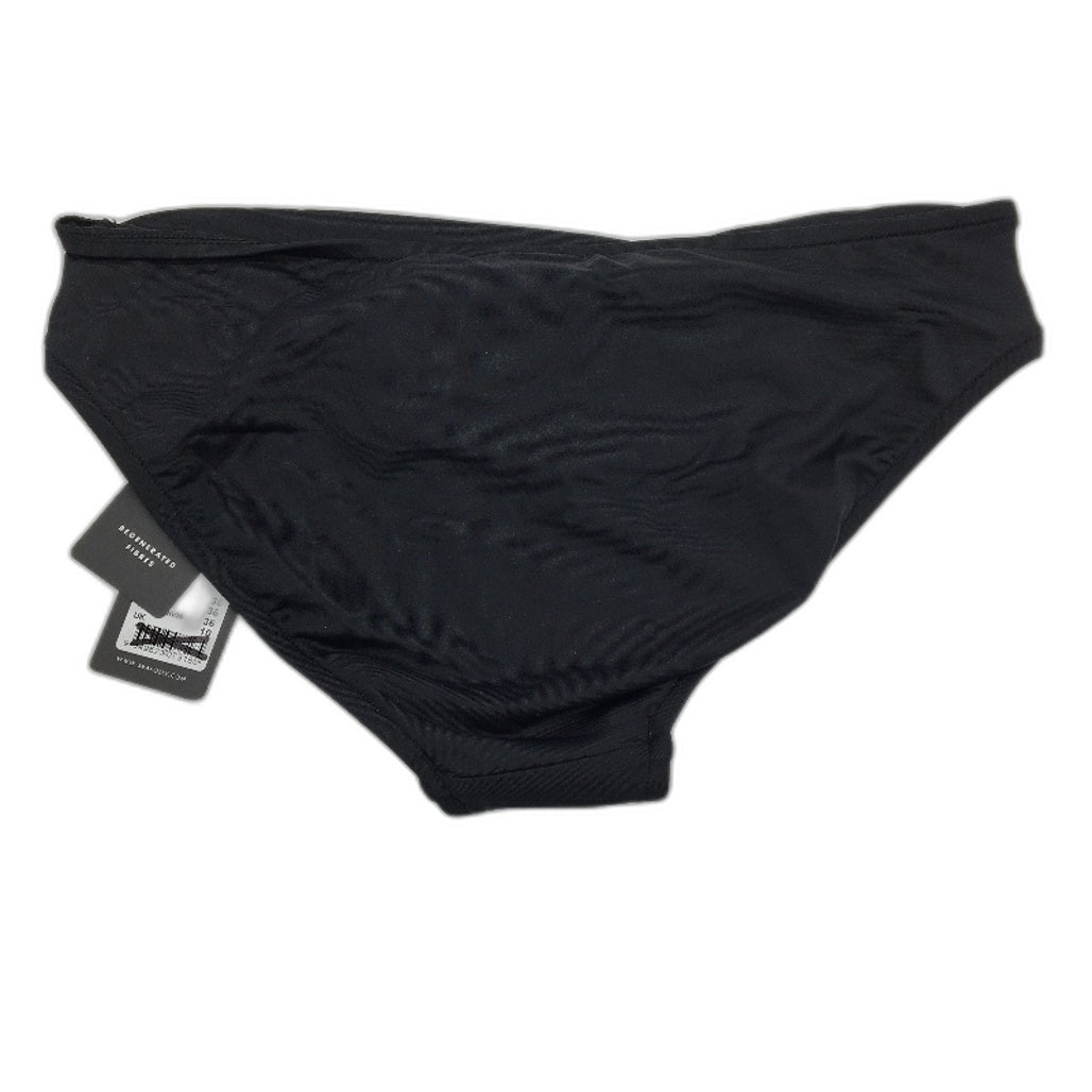 Seafolly Black Cross Front Smooth Brief Bikini Swim Bottoms Ladies Size 10