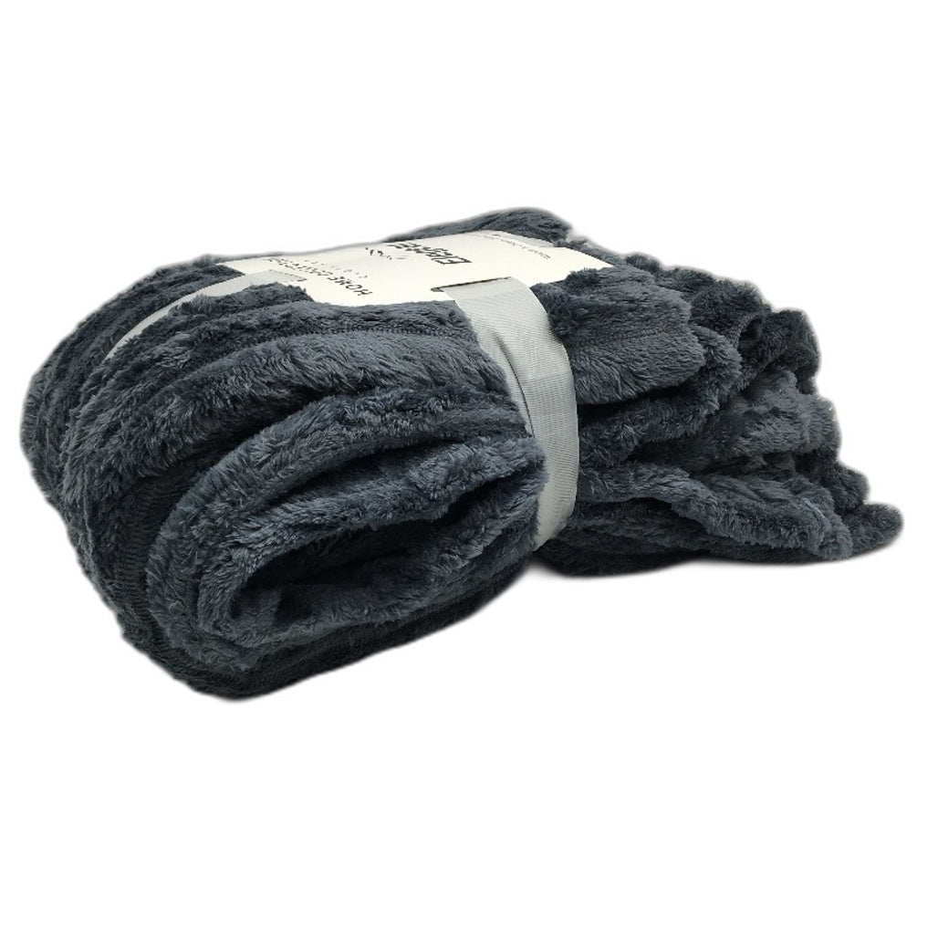 Elegear Soft Velvet Blanket Grey Plush Oversized Throw 150 x 200cm