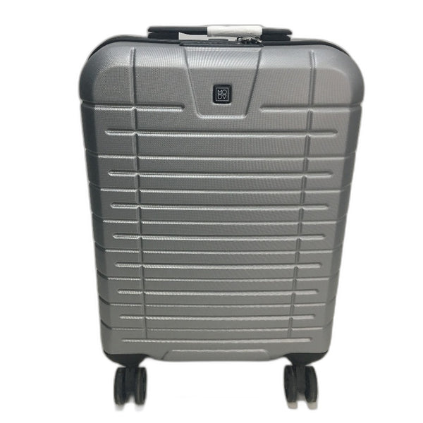 3 Pcs Silver Grey Hardshell Suitcase & Carry On Case Travel Luggage Set TSA Lock