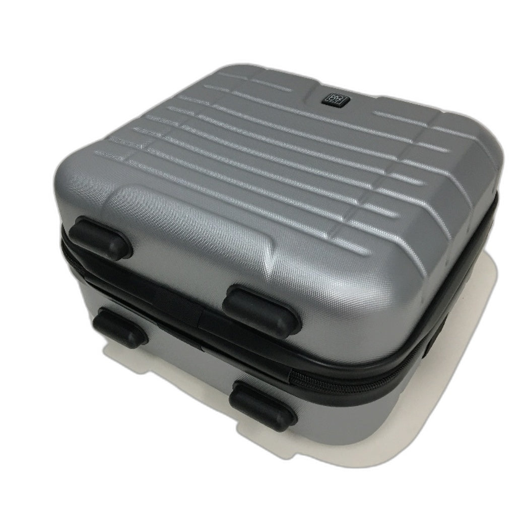 3 Pcs Silver Grey Hardshell Suitcase & Carry On Case Travel Luggage Set TSA Lock