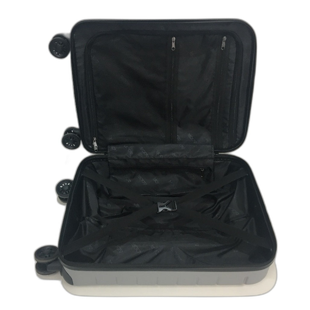 3 Pcs Silver Grey Hardshell Suitcase & Carry On Case Travel Luggage Set TSA Lock