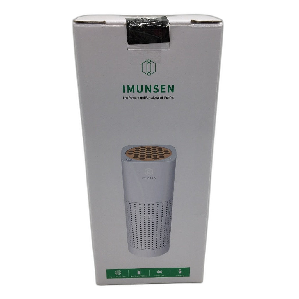 IMUNSEN M003 Car USB Air Purifier With Cypress Wood HEPA 4 Stage Filtration NEW