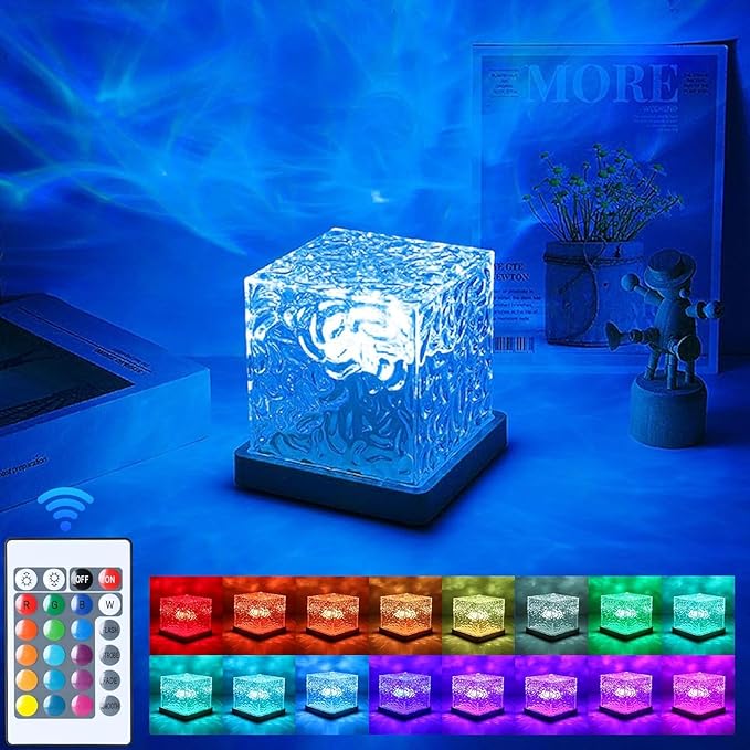 Ocean Wave Projector USB Dynamic Water Pattern Light Remote Control Lamp NEW