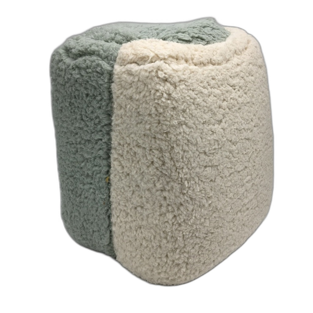 Soft Touch Teddy Fleece Moss Green & White Fluffy Quilt Cover Set SINGLE Bed NEW