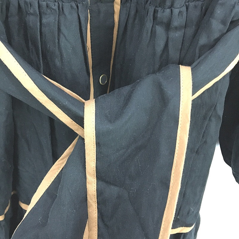 Portmans Zosia Black Brown Lined Binding Midi Dress Ladies Size AU 10 NEW