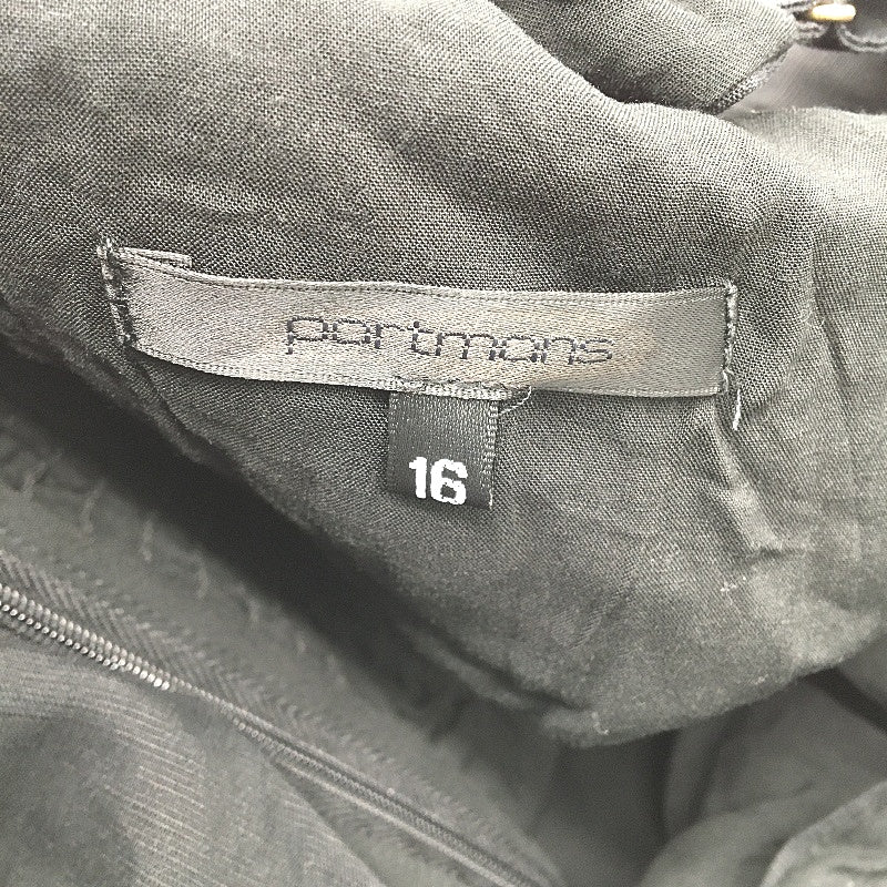 Portmans Bree Sleeveless Ruched Back Black Midi Dress Ladies Size AU 16 NEW