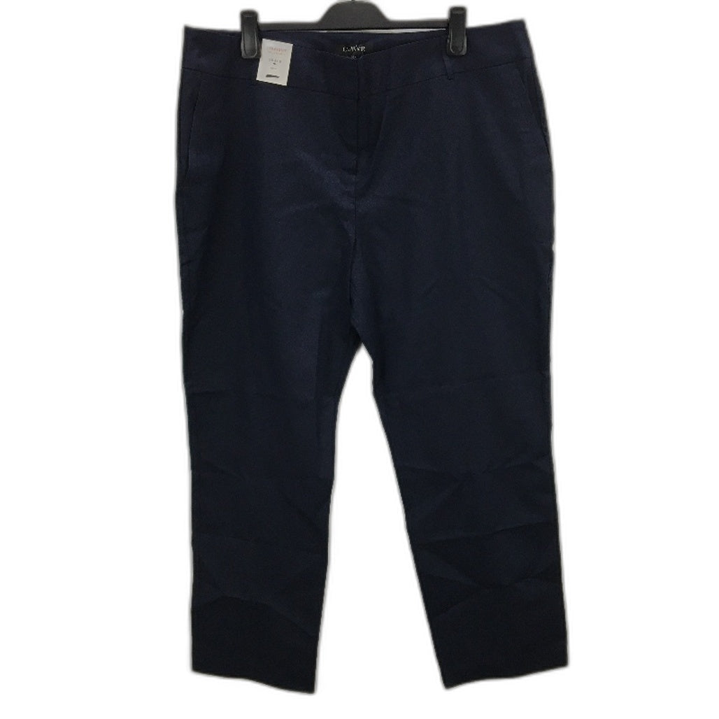 Jacqui.E Grace Straight Full Length Navy Blue Pants Ladies Size AU 20+ Curve NEW