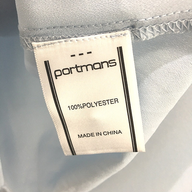 Portmans Kelsie Short Sleeve Skyway Blue V Neck Top Ladies Size AU 10 NEW