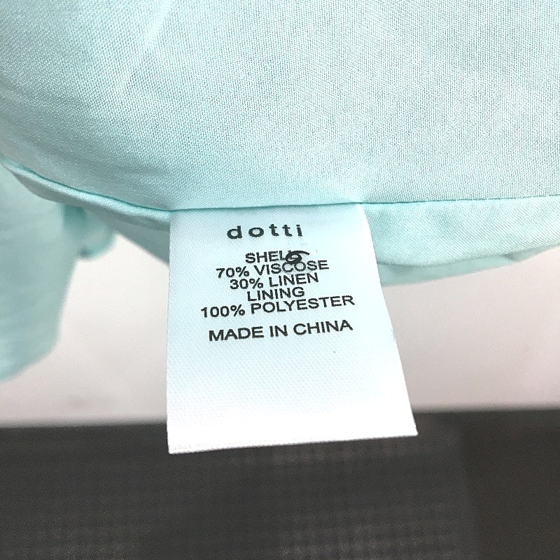 Dotti Bella Skater Teal Mono Floral Shirred Back Mini Dress Ladies Sz AU 12 NEW