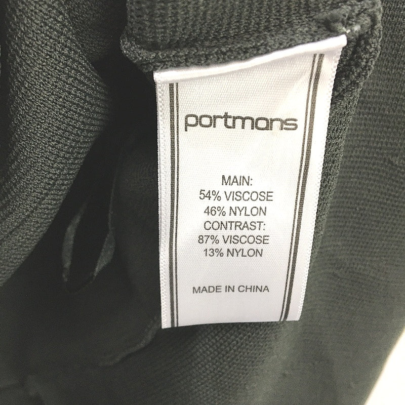 Portmans Hannah Sheer Yoke Sleeveless Pine Green Shirt Ladies Size Medium NEW