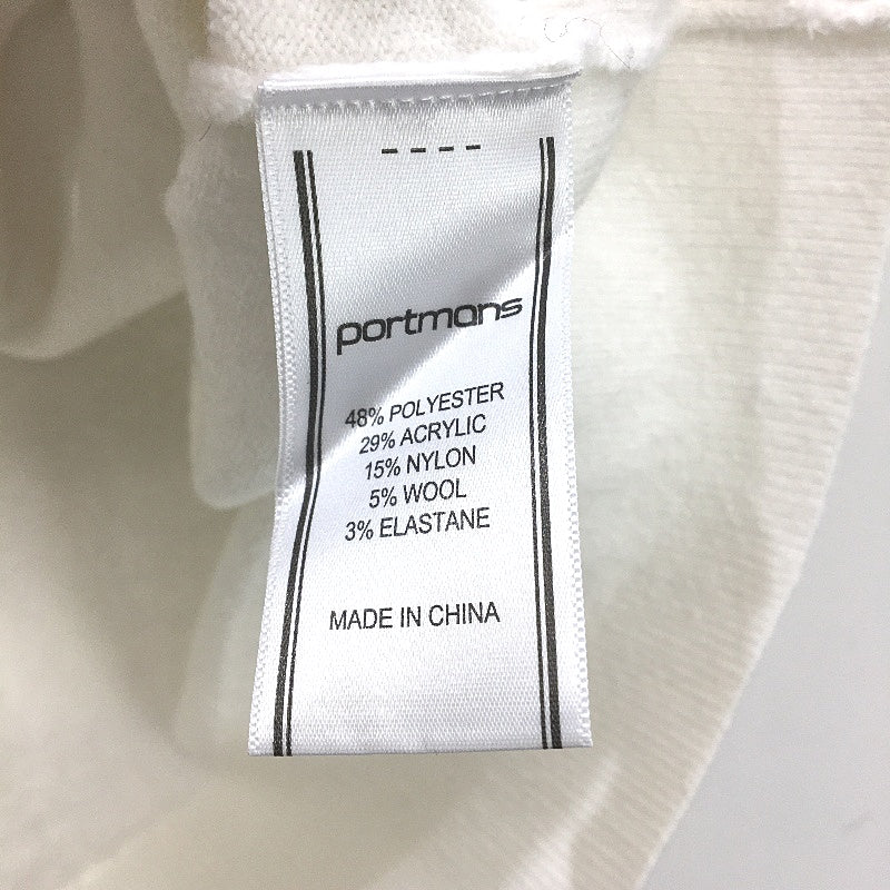 Portmans Shari Fluffy Button Up Cloud Dancer White Vest Ladies Size Medium NEW