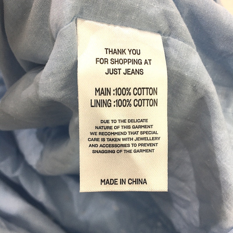 Just Jeans Willow Breeze Blue Side Tie Wrap Top Ladies Size AU 12 NEW