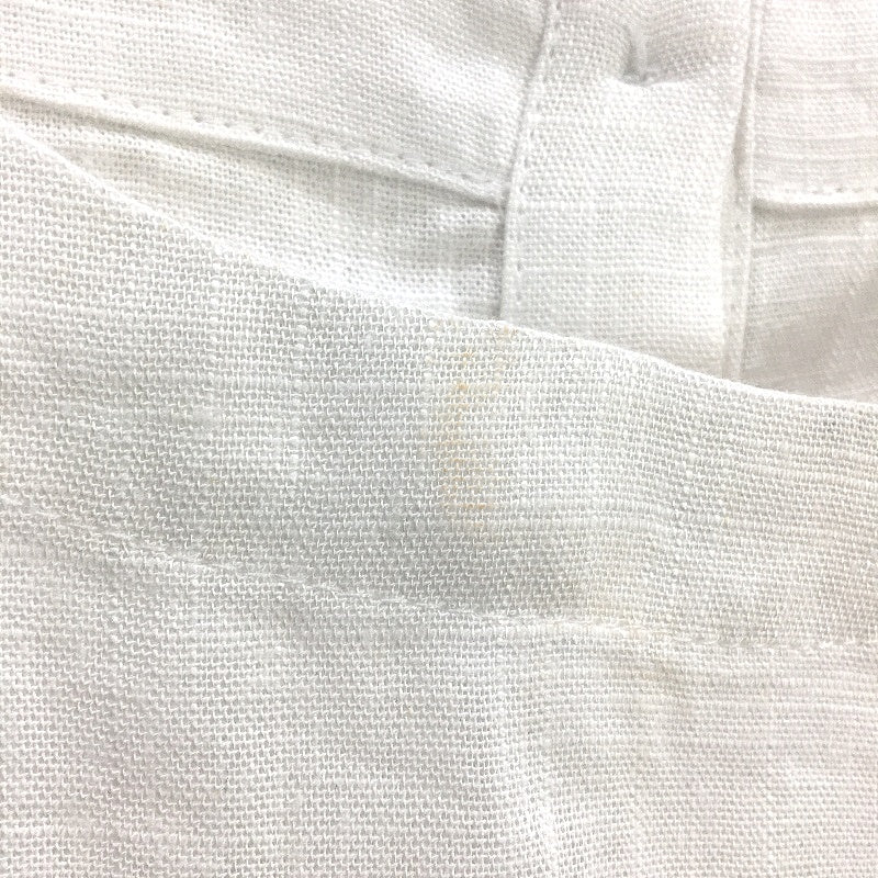 Dotti Wave Boxy White Cropped Linen Blend Tee Ladies Size AU 14 NEW