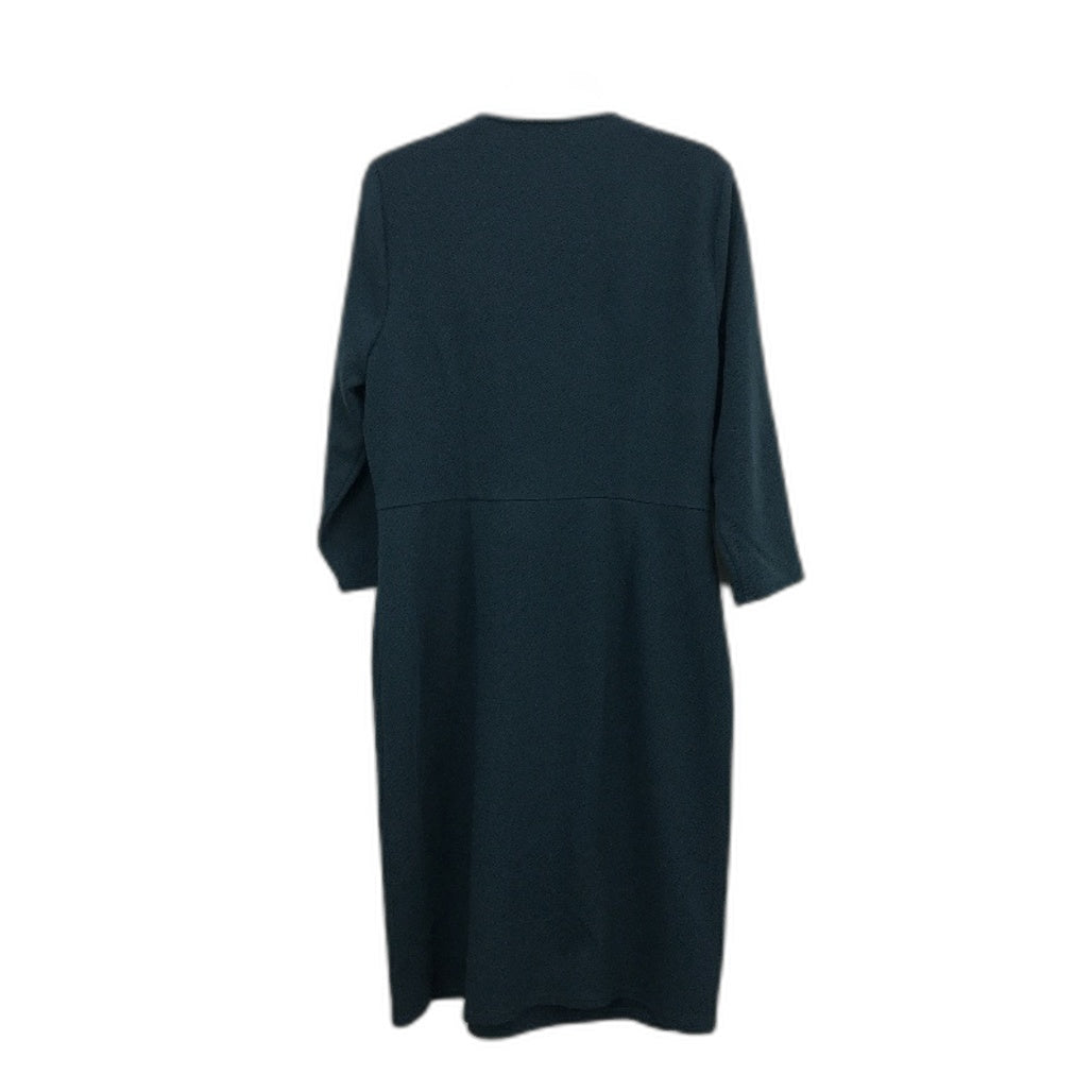 Jacqui.E Paige Fit & Flare Knee Length Teal Dress Ladies Size Large NEW