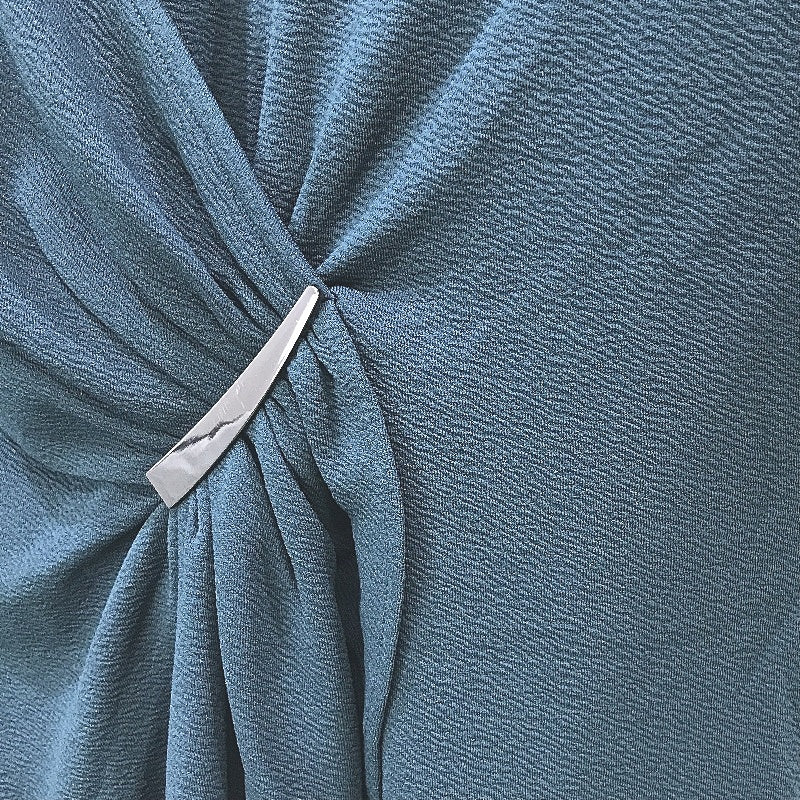 Jacqui.E Paige Fit & Flare Knee Length Teal Dress Ladies Size Large NEW