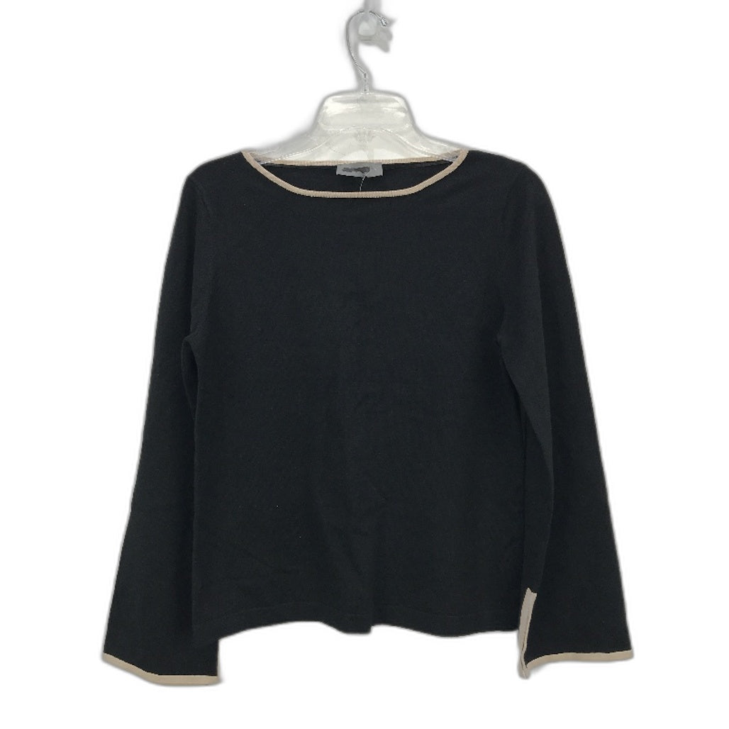 Jacqui.E Sally Split Sleeve Black Buff Tipping Jumper Ladies Size Small NEW