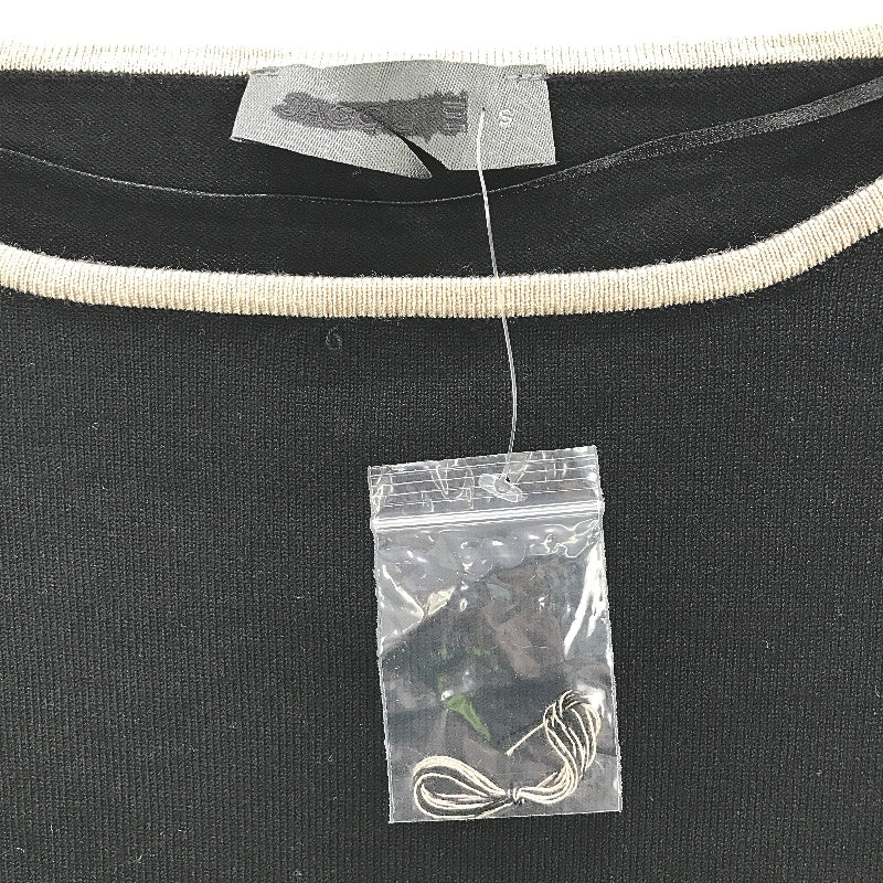 Jacqui.E Sally Split Sleeve Black Buff Tipping Jumper Ladies Size Small NEW