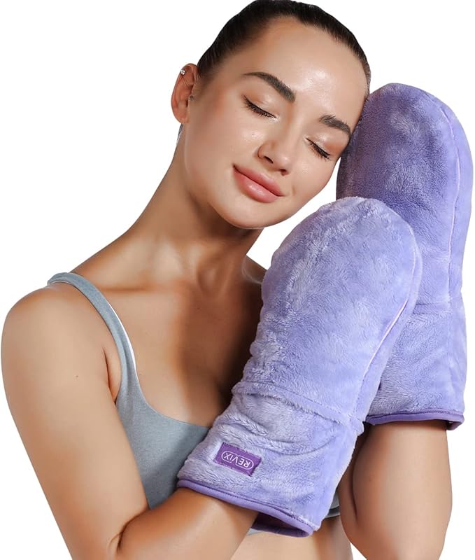 Revix Microwavable Heating Mittens Hand Wrist Finger Relaxation Heat Cold NEW
