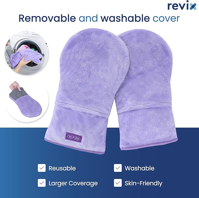 Revix Microwavable Heating Mittens Hand Wrist Finger Relaxation Heat Cold NEW