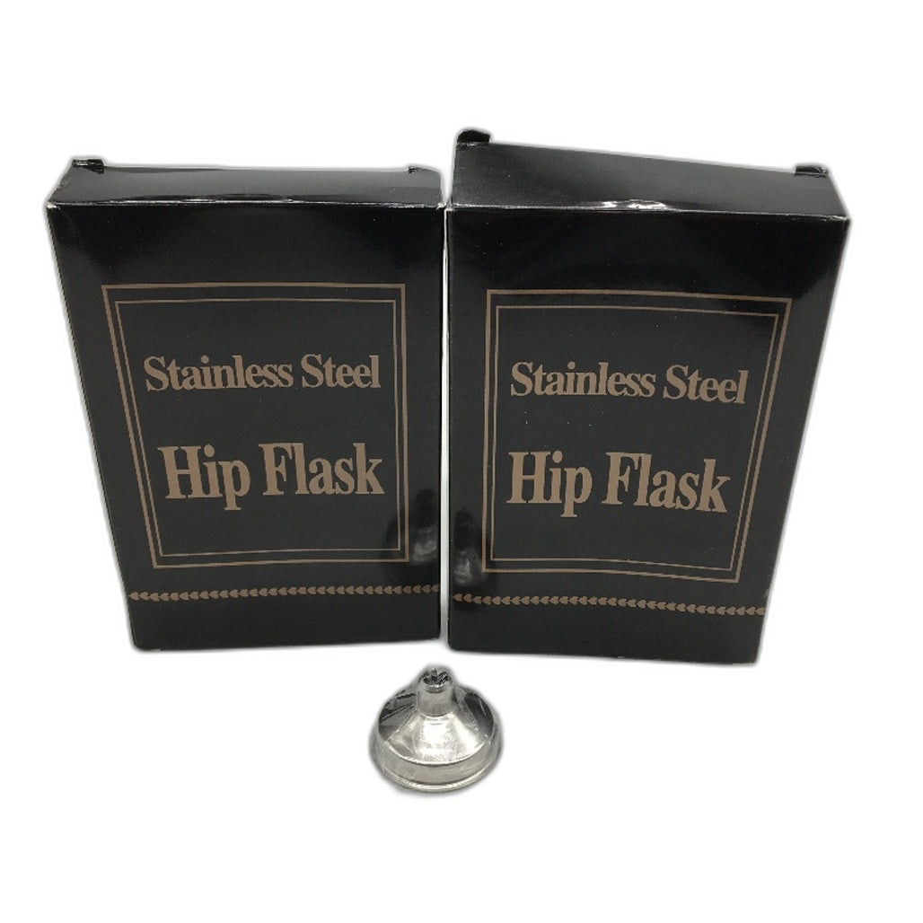 Pack Of 2 Stainless Steel 8OZ Hip Flask For Liquor Black Matte With Funnel NEW