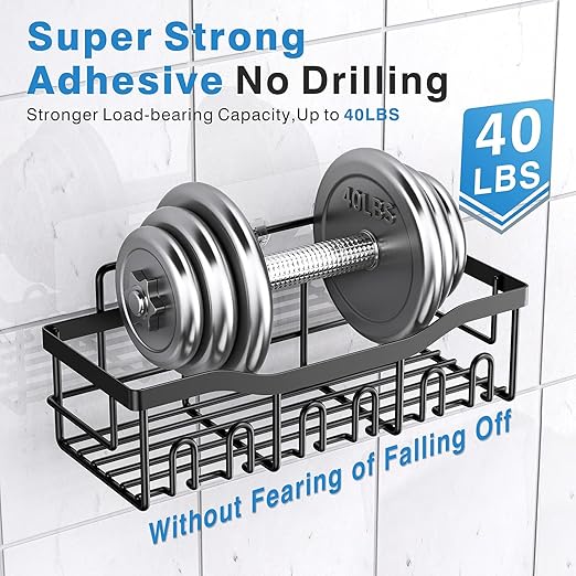 Shower Caddy 5 Pack Bathroom Adhesive Storage Organizer Rack No Drilling NEW