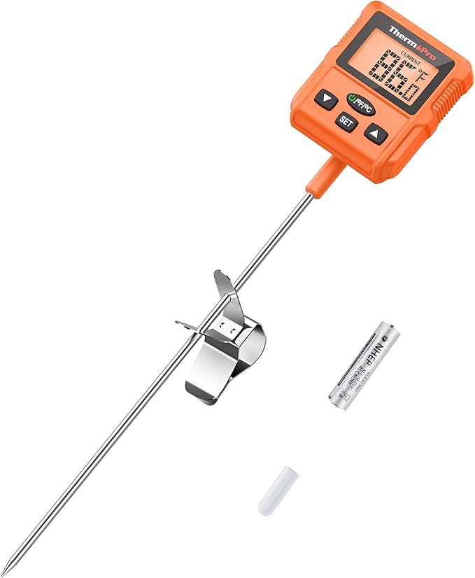 ThermoPro TP511 Digital Cndy & Frying Instant Food Thermometer With Pot Clip NEW