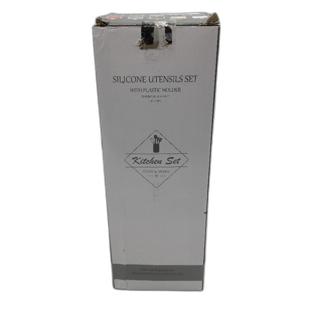 Kitchen Utensils 12PCS Set Silicone Heat Resistant Cookware Wooden Handles NEW