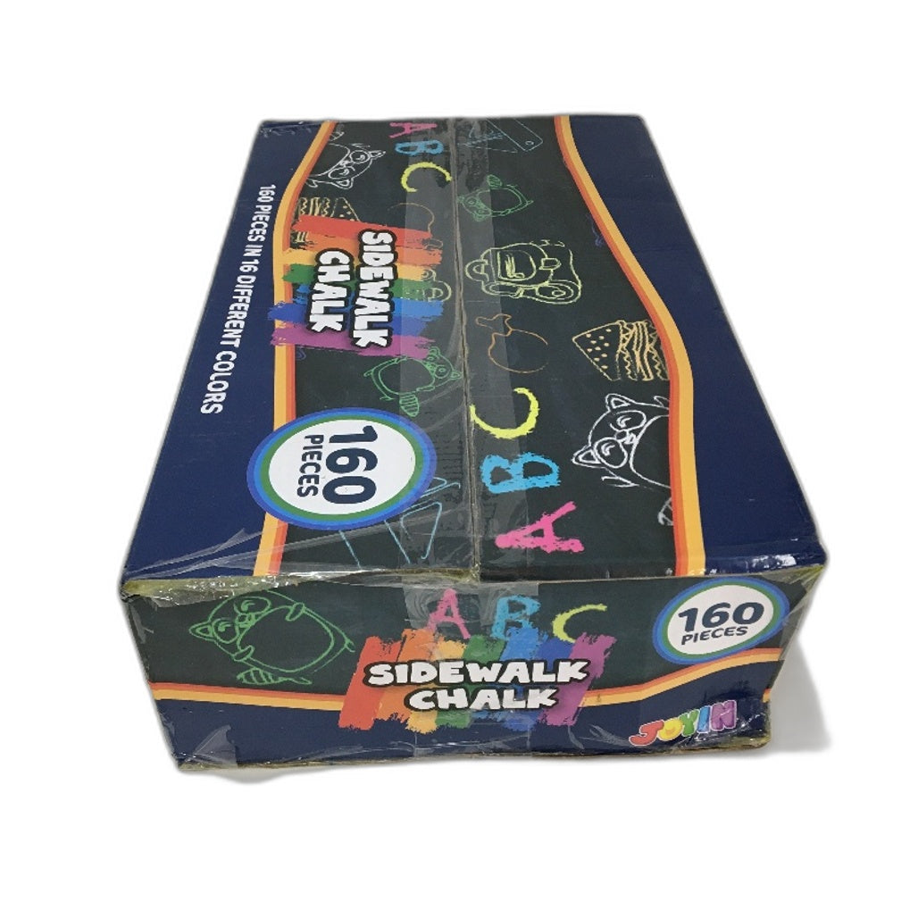 JOYIN 160PCS Washable Sidewalk Chalks Set Non Toxic Jumbo Size Outdoor Play NEW