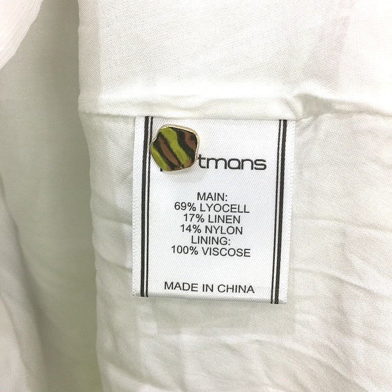 Portmans Penelope Sorrento Tile White Midi Shirt Dress Ladies Size AU 6 NEW