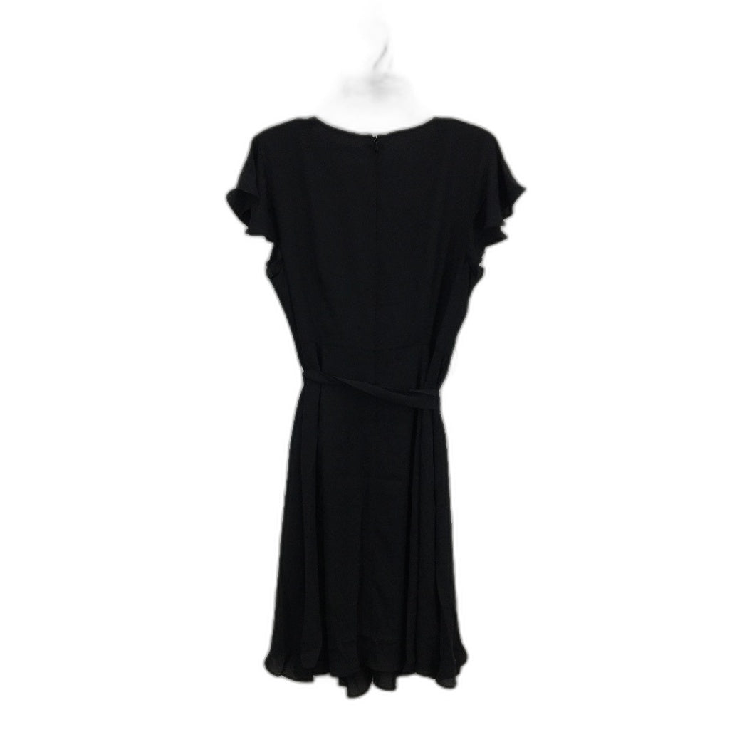 Portmans Kat Keyhole Fabric Belt Short Black Dress Ladies Size AU 14 NEW