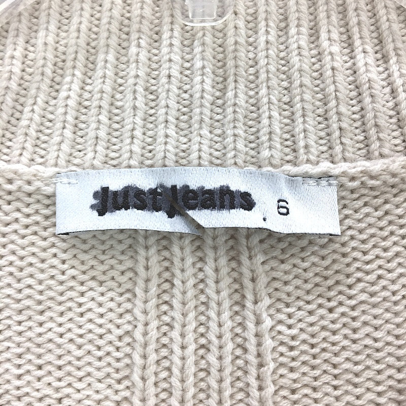 Just Jeans Dakota Oatmeal V Neck Knitted Pullover Sweater Ladies Size AU 6 NEW