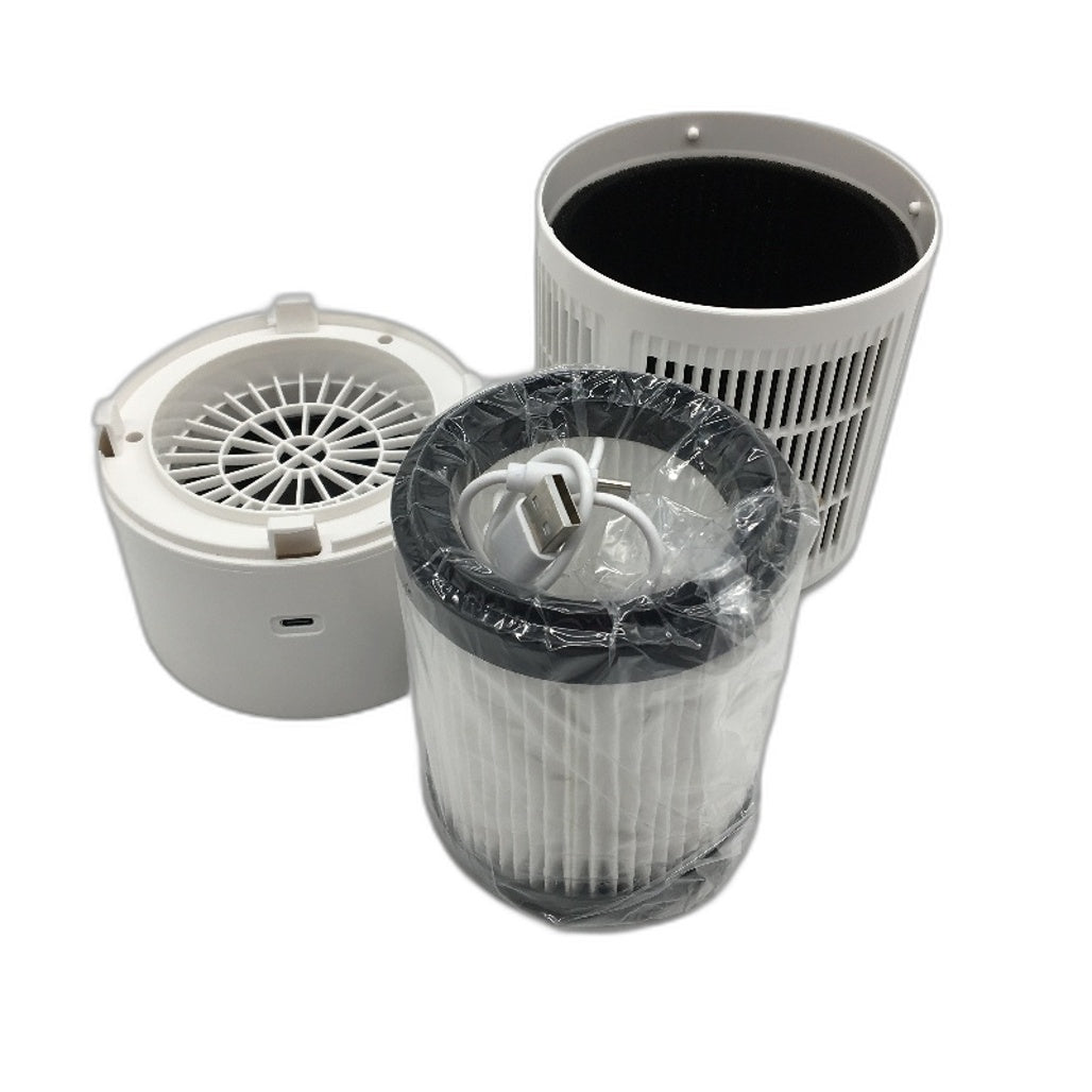 Mini Desktop 5W DC5V-1A TC-015 White Air Purifier with HEPA Filter NEW