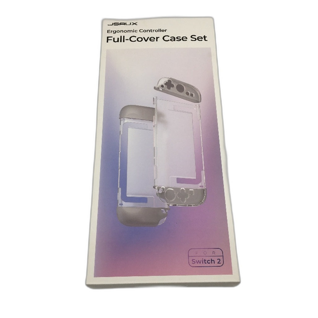 JSAUX Clear Grey Back Erognomic Controller Full Cover Case Set for Switch 2 NEW