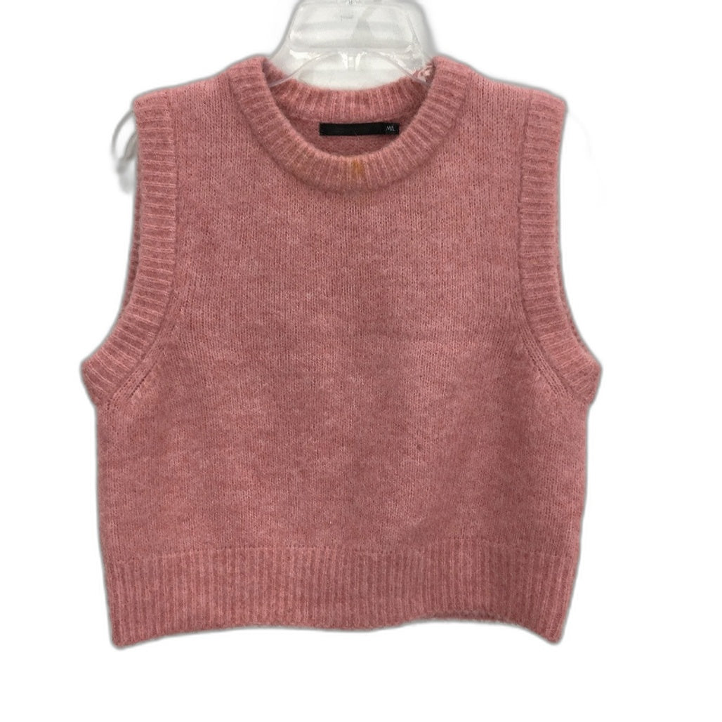 Portmans Clara Fluffy Musk Pink Cropped Vest Ladies Size M/L NEW