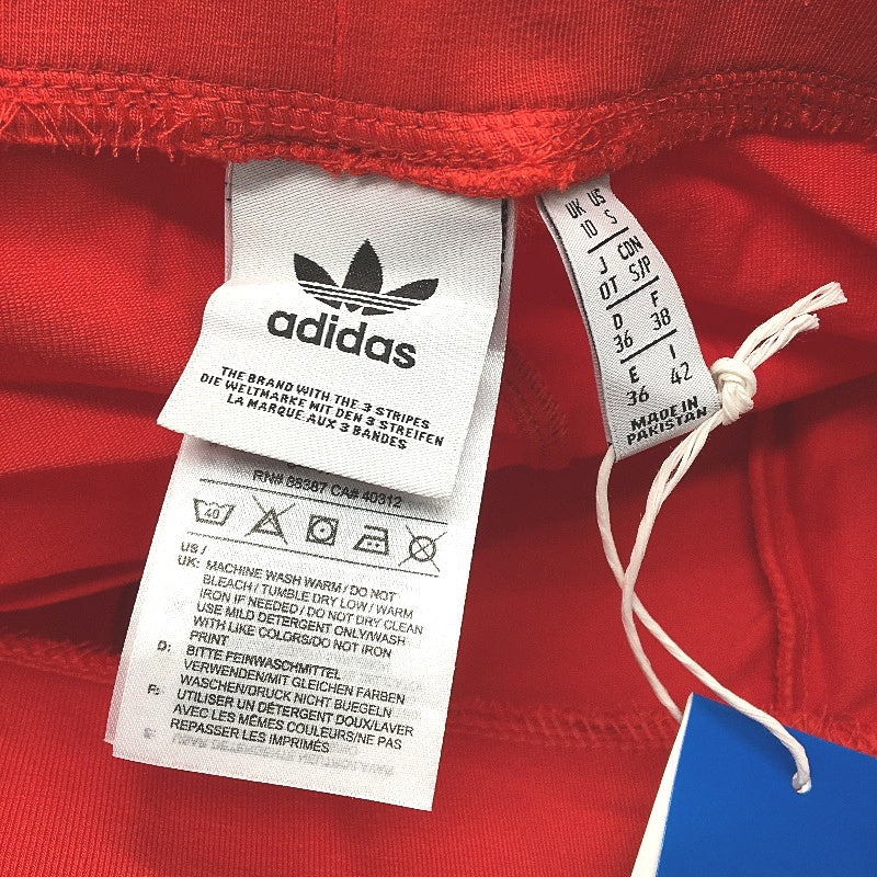 Adidas Originals Adicolor 3 Stripes Red Cotton Tights Ladies Size UK 10 NEW