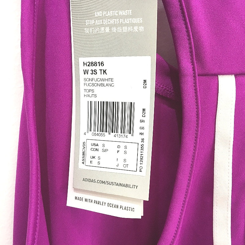 Adidas PrimeBlue AeroReady 3 Stripes Purple Tank Top Ladies Size Small NEW