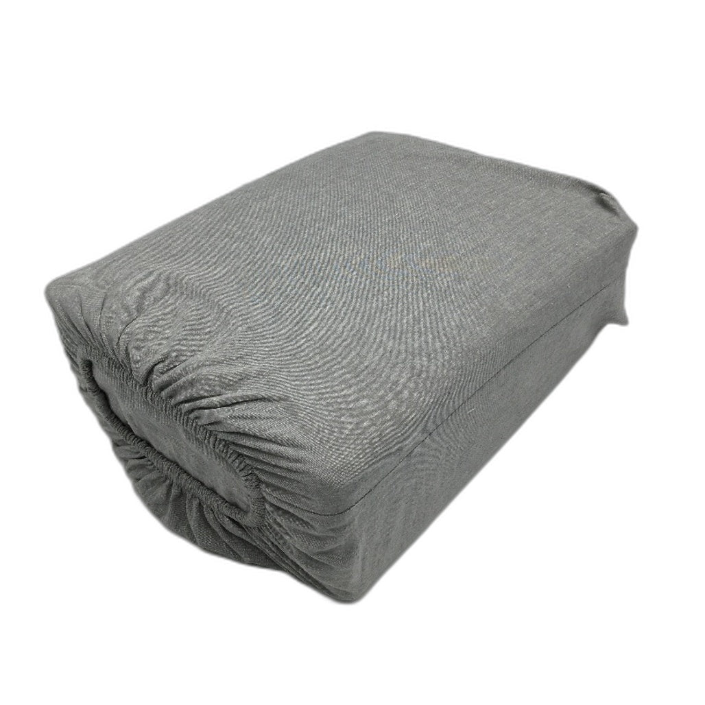 Home Decor Stonewashed 100% Cotton Flex Grey Chambray Sheet Set QUEEN NEW