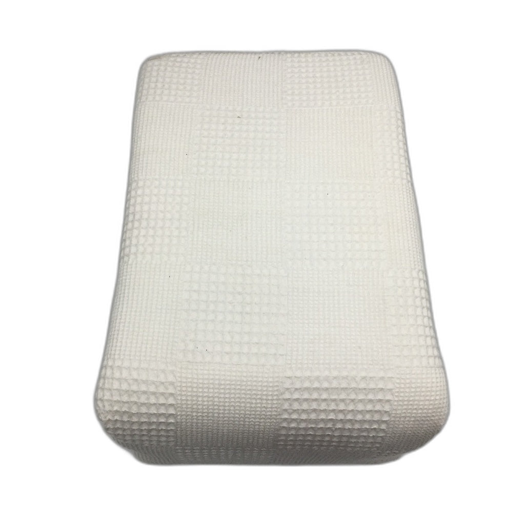 Easy Care Soft White Waffle Check 100% Cotton Quilt Cover Set QUEEN NEW