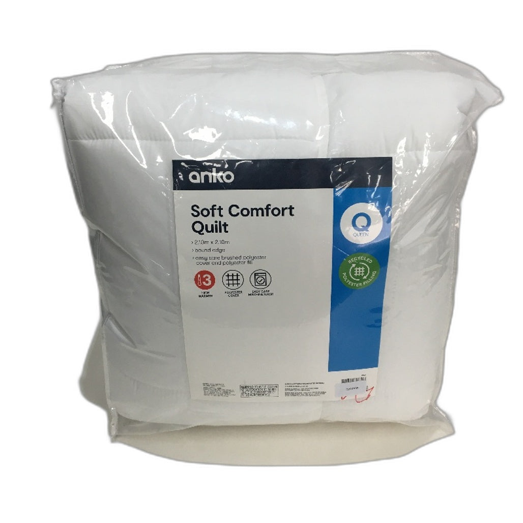 Easy Care Machine Washable High Warmth High Warmth Soft Comfort Quilt QUEEN NEW