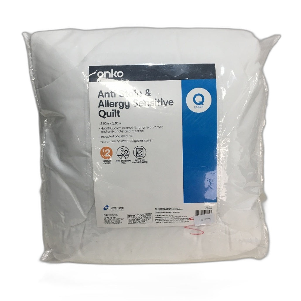 Easy Care Washable Stain Resistant and Allergy Sensitive Quilt QUEEN Size NEW