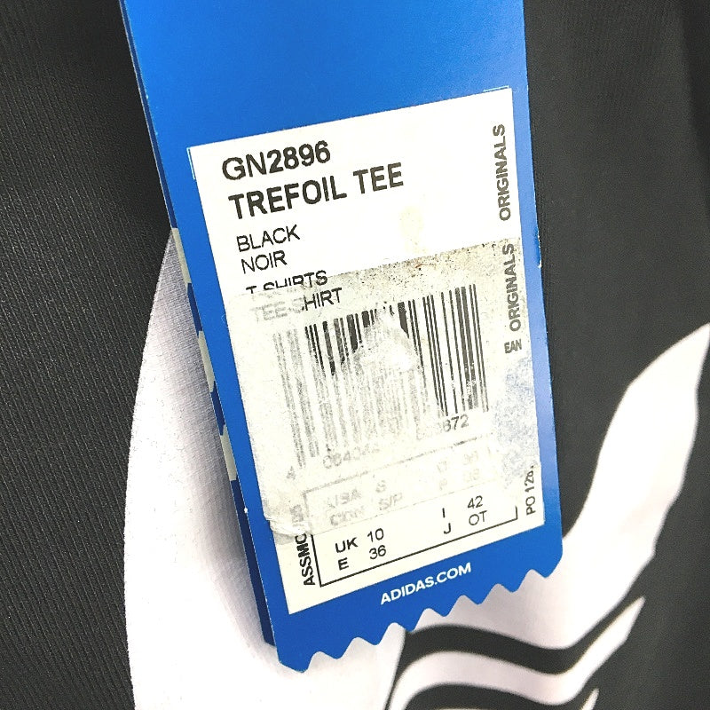 Adidas AdiColor Classics Trefoil Logo Black Tee Shirt Ladies Size UK 10 NEW