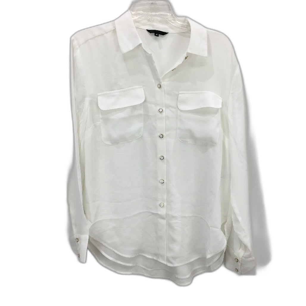 Portmans Jayden Slim Fit White Button Through Shirt Ladies Size AU 10 NEW