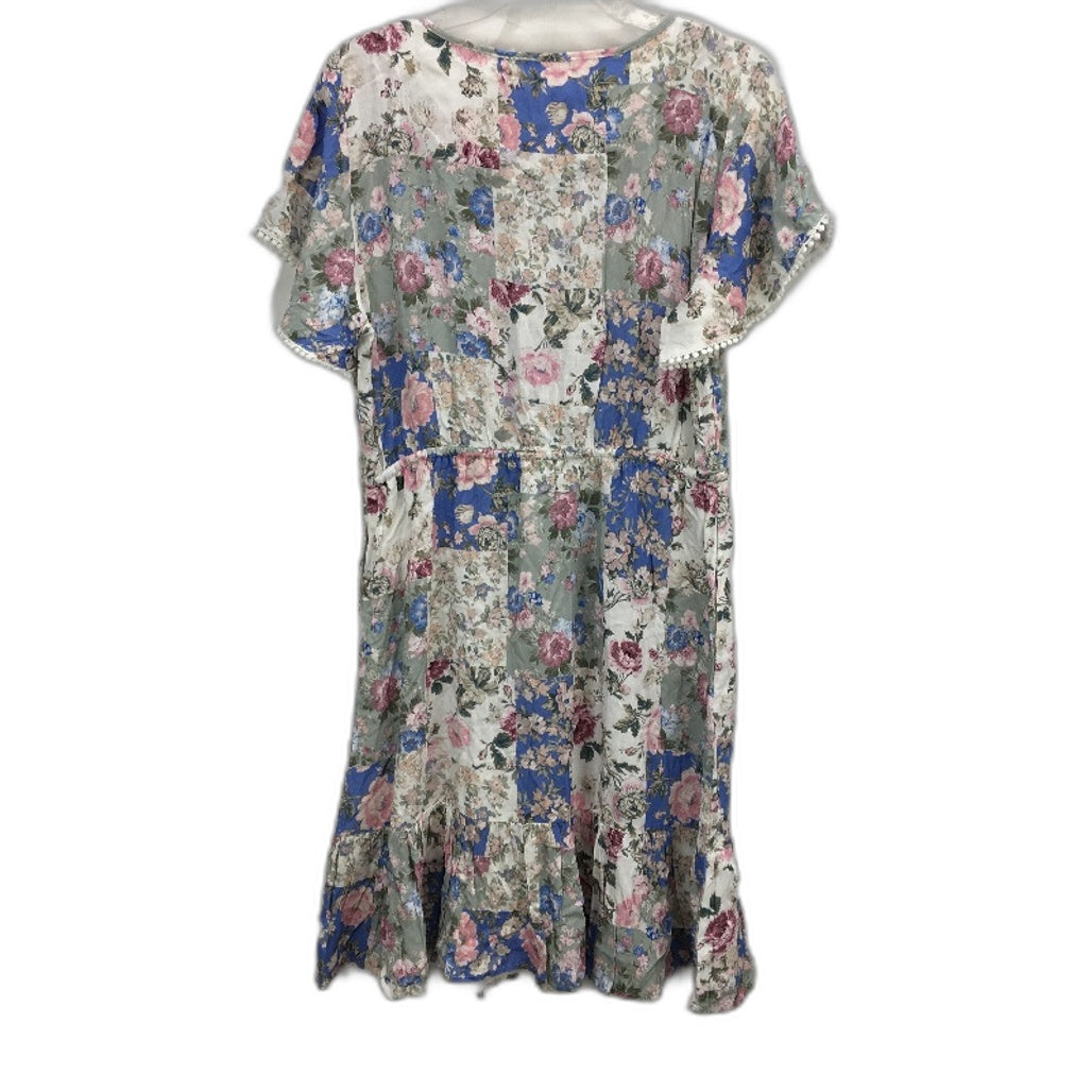Just Jeans Margot Floral Patch Style Print Short Dress Ladies Size AU 12 NEW