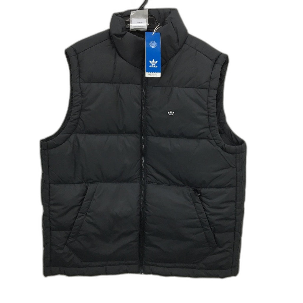Adidas Originals Padded Stand Up Collar Black Puffer Vest Mens Size Medium NEW