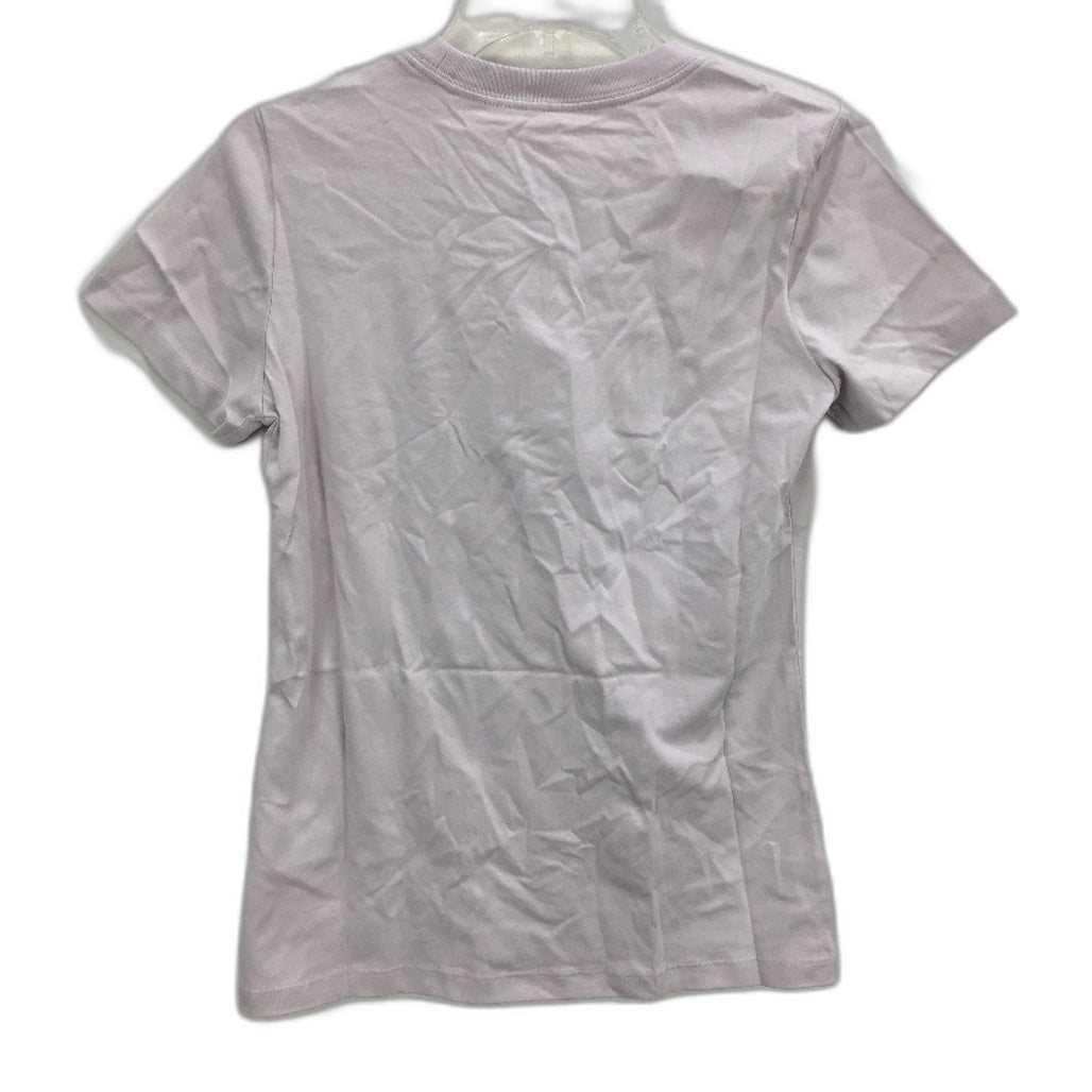 Nike Embroidered Fur Detail Logo Lilac Tee Shirt Ladies Size XS NEW