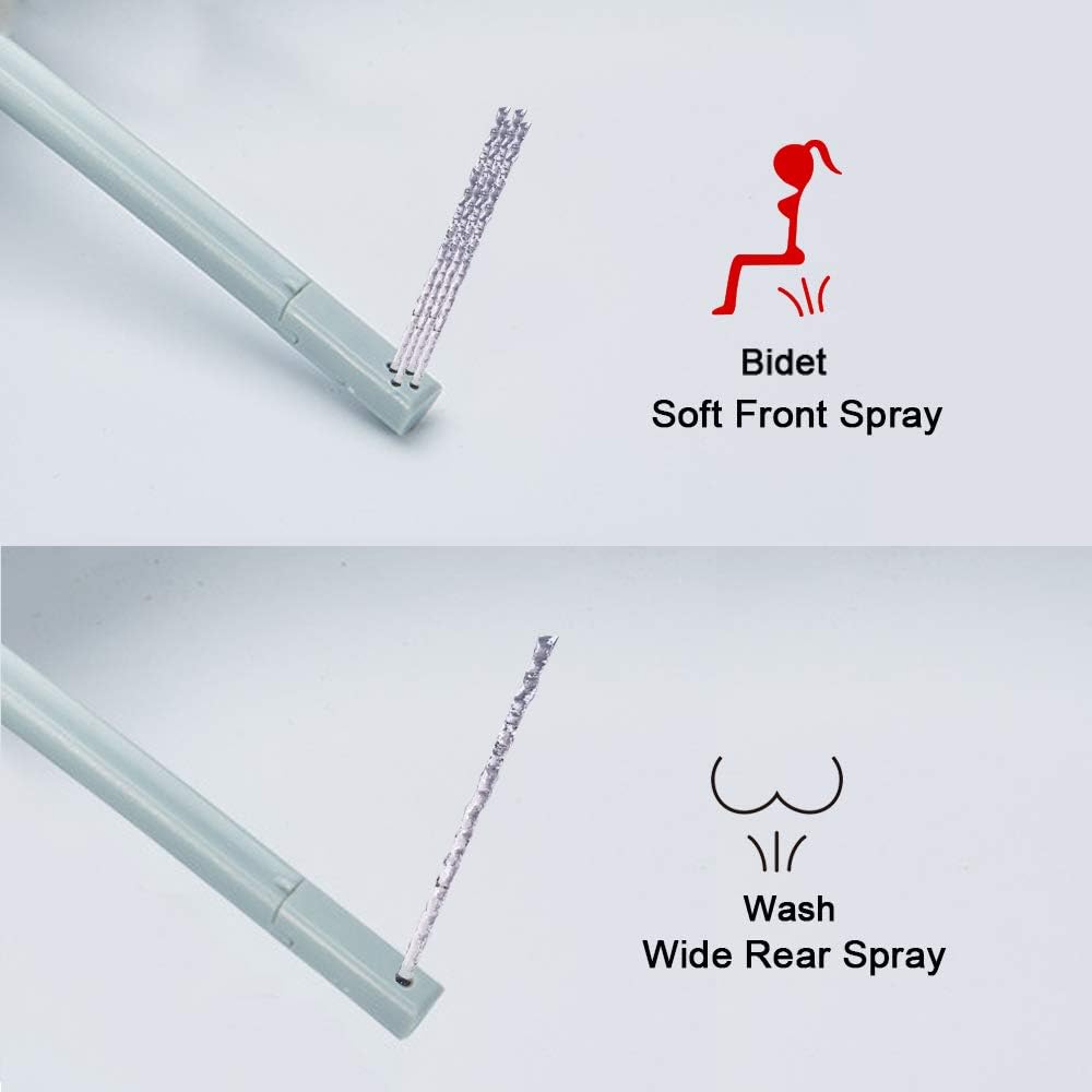 Geoaton Non Electric Bidet Toilet Seat Dual Self Cleaning Nozzles in O Shape NEW