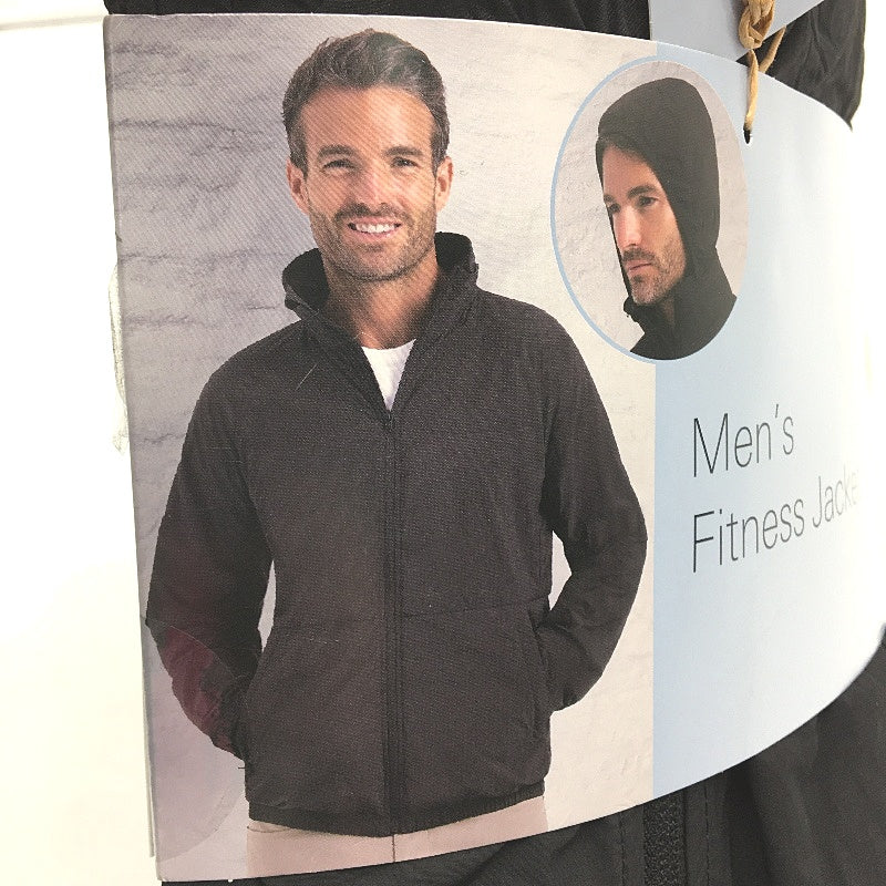 Crane Performance Black Waterproof Lightweight Fitness Jacket Mens Size L NEW