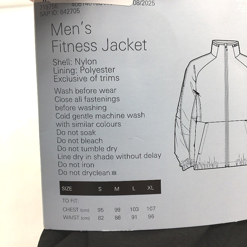 Crane Performance Black Waterproof Lightweight Fitness Jacket Mens Size L NEW